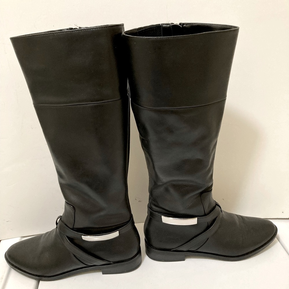 Alfani tall black knee-high boots, like new, size 8